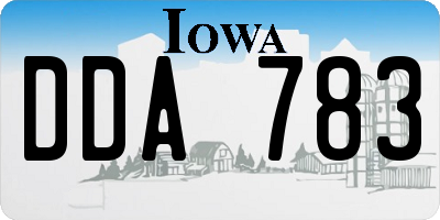 IA license plate DDA783