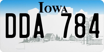 IA license plate DDA784