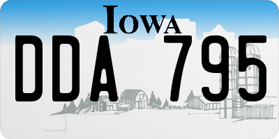 IA license plate DDA795