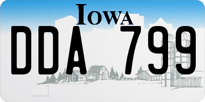 IA license plate DDA799