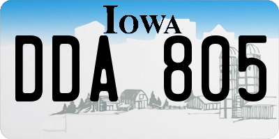 IA license plate DDA805