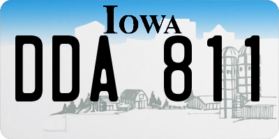 IA license plate DDA811