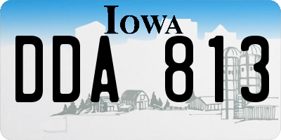 IA license plate DDA813
