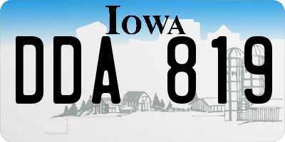 IA license plate DDA819