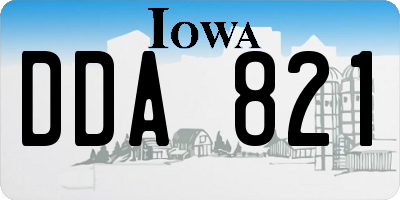 IA license plate DDA821