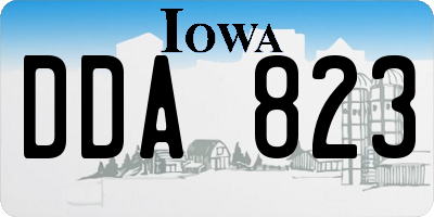 IA license plate DDA823