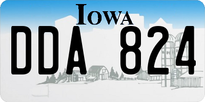 IA license plate DDA824