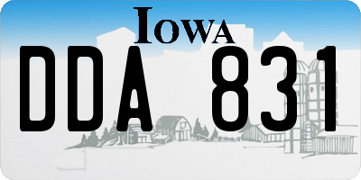 IA license plate DDA831
