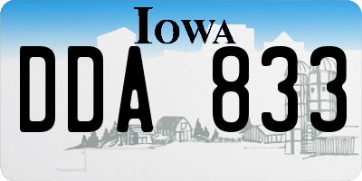 IA license plate DDA833