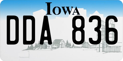 IA license plate DDA836