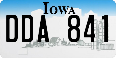IA license plate DDA841