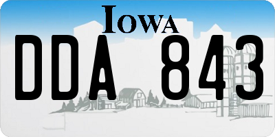 IA license plate DDA843
