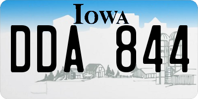 IA license plate DDA844