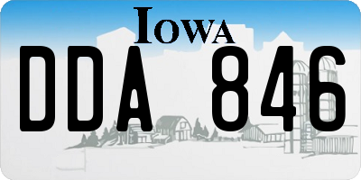 IA license plate DDA846