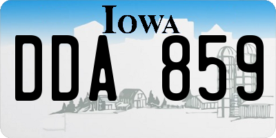 IA license plate DDA859