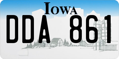 IA license plate DDA861