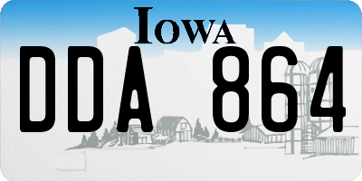 IA license plate DDA864