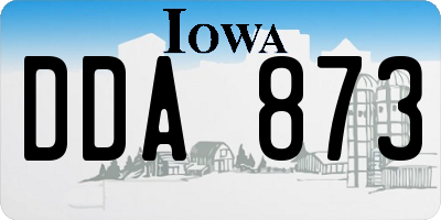 IA license plate DDA873
