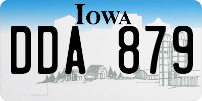 IA license plate DDA879