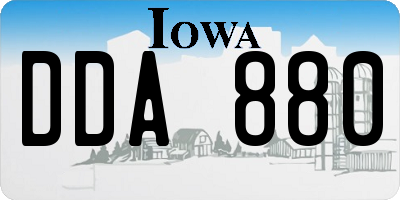 IA license plate DDA880