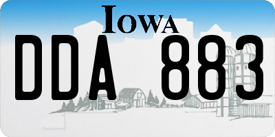 IA license plate DDA883