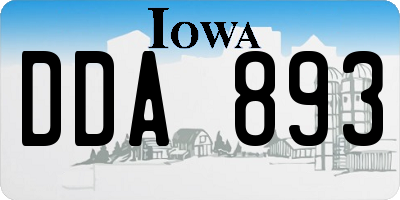 IA license plate DDA893