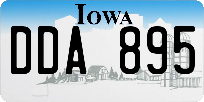 IA license plate DDA895
