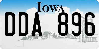 IA license plate DDA896