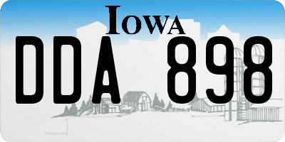 IA license plate DDA898