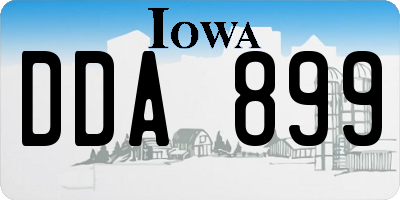 IA license plate DDA899