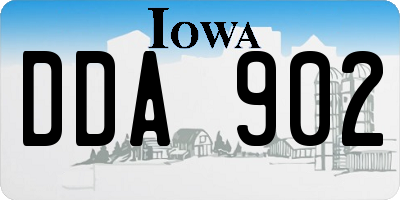 IA license plate DDA902