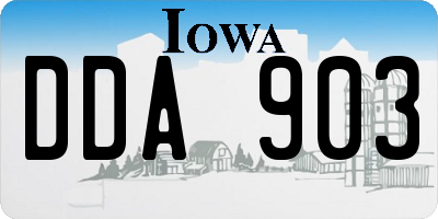 IA license plate DDA903