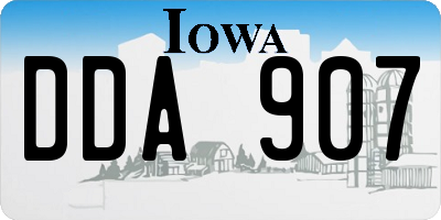 IA license plate DDA907