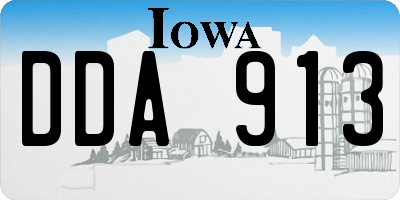 IA license plate DDA913