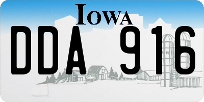 IA license plate DDA916