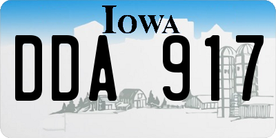 IA license plate DDA917