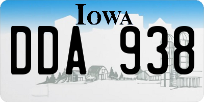 IA license plate DDA938