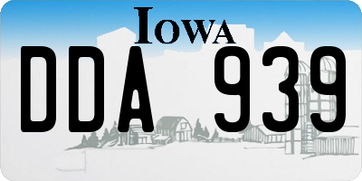 IA license plate DDA939