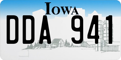 IA license plate DDA941