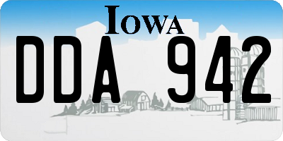 IA license plate DDA942