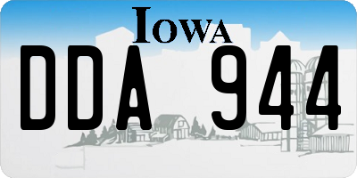 IA license plate DDA944