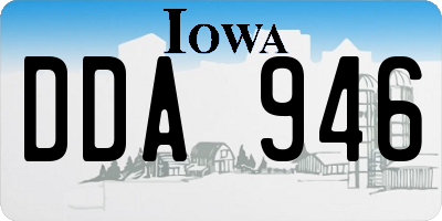 IA license plate DDA946