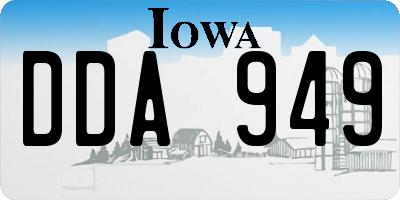 IA license plate DDA949