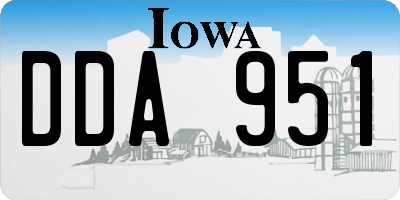 IA license plate DDA951