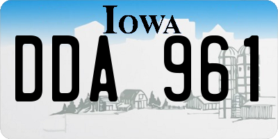 IA license plate DDA961