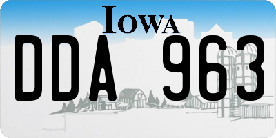 IA license plate DDA963