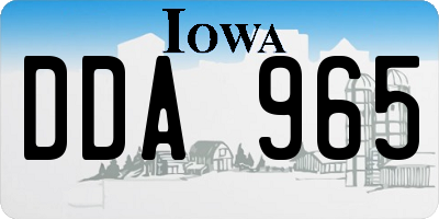IA license plate DDA965