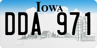IA license plate DDA971