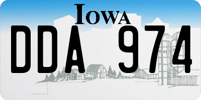 IA license plate DDA974