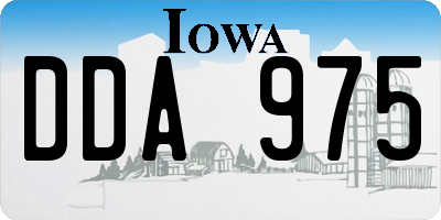 IA license plate DDA975